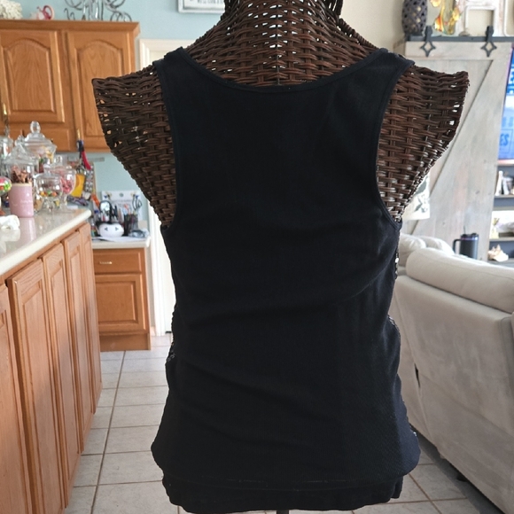 No Boundaries Black Sequin Tank Top - Picture 9 of 12
